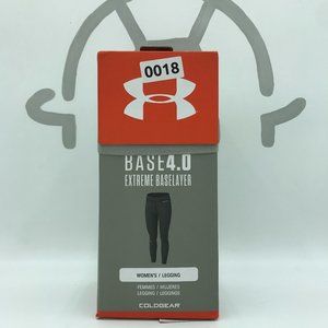 Womens Under Armour Coldgear Base 4.0 Fitted Leggings Black Medium